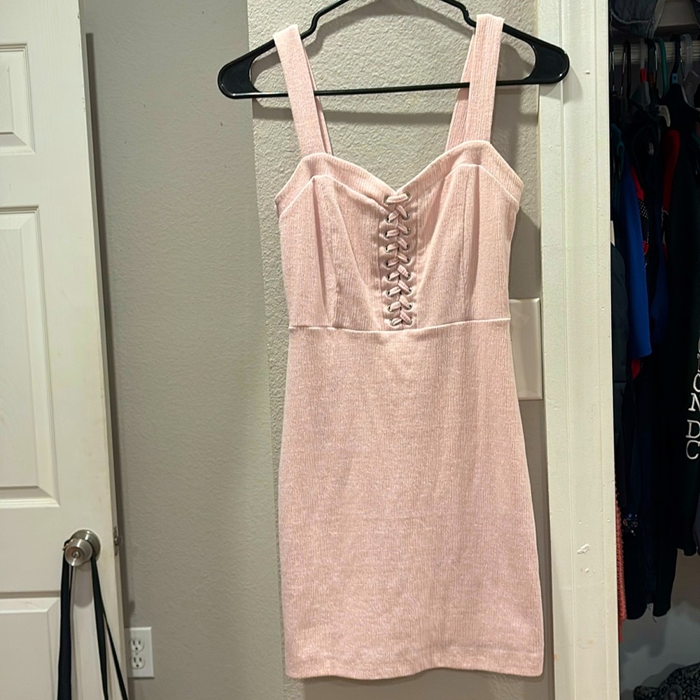 Pink Stretchy Mini Dress